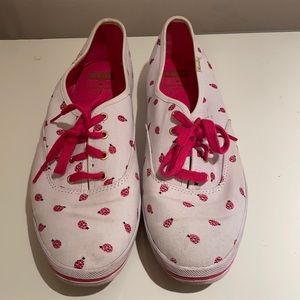 Kate Spade White Pink Lady Bug Keds Sneaker Shoes